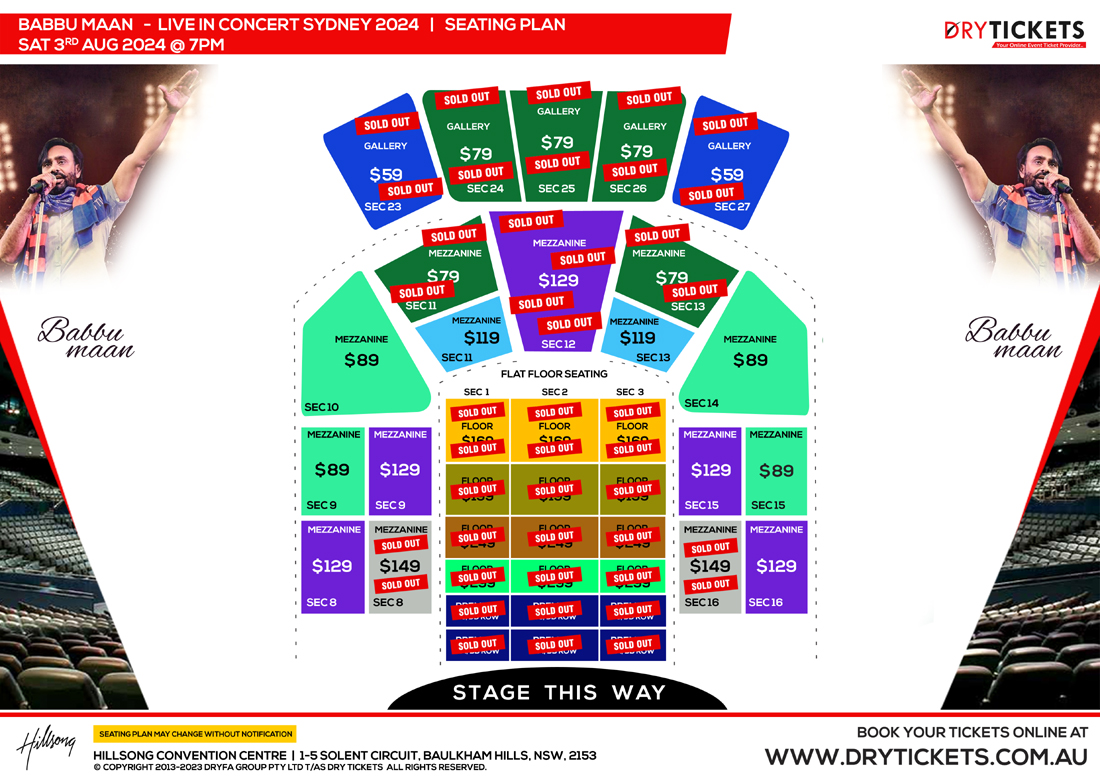 Babbu Maan Live In Concert Sydney Seating Map