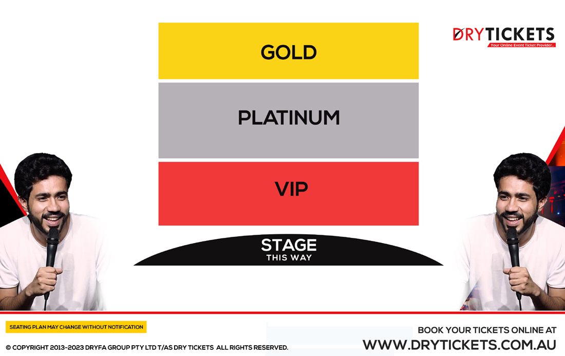 Abhishek Upmanyu Live In Perth 2024 Seating Map