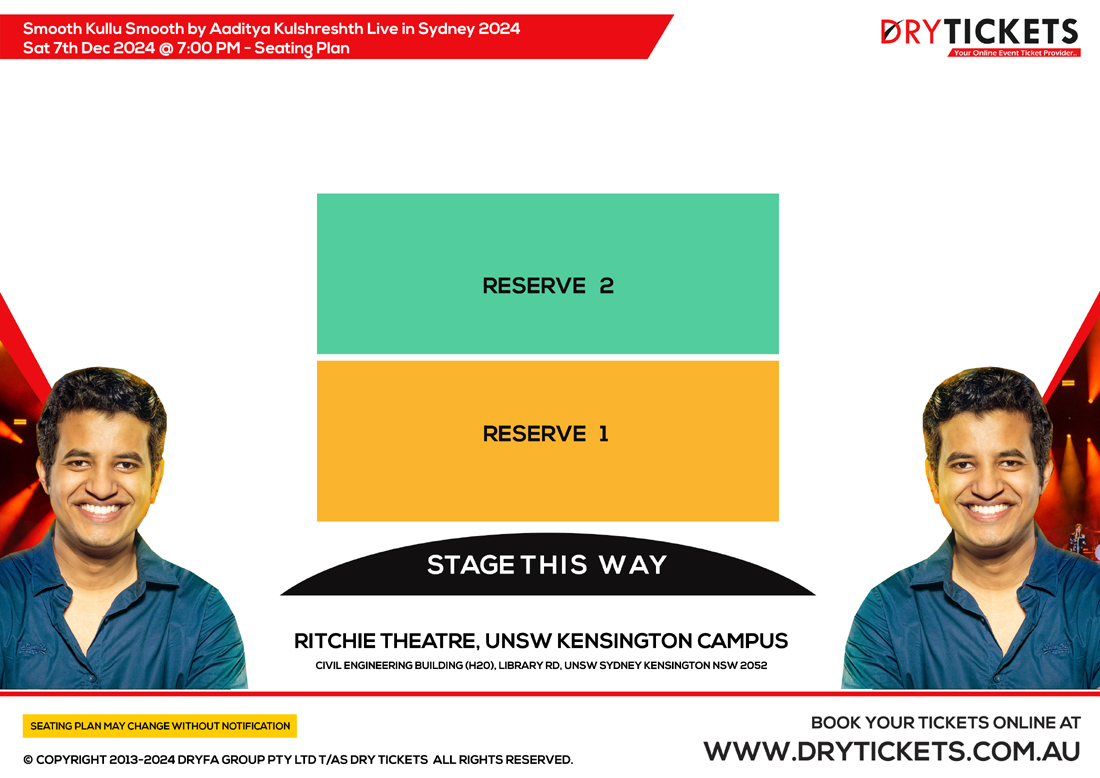 Smooth Kullu Smooth by Aaditya Kulshreshth Live in Sydney 2024 Seating Map