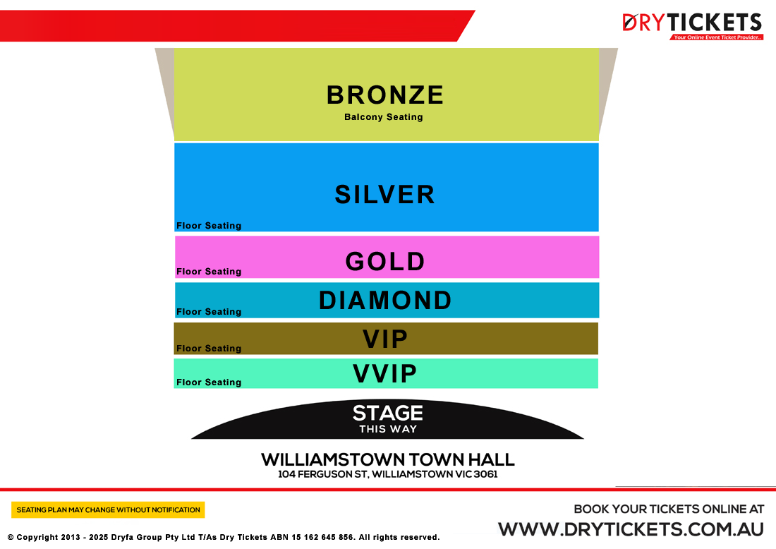 Sahir Ali Bagga Live In Melbourne 2025 Seating Map