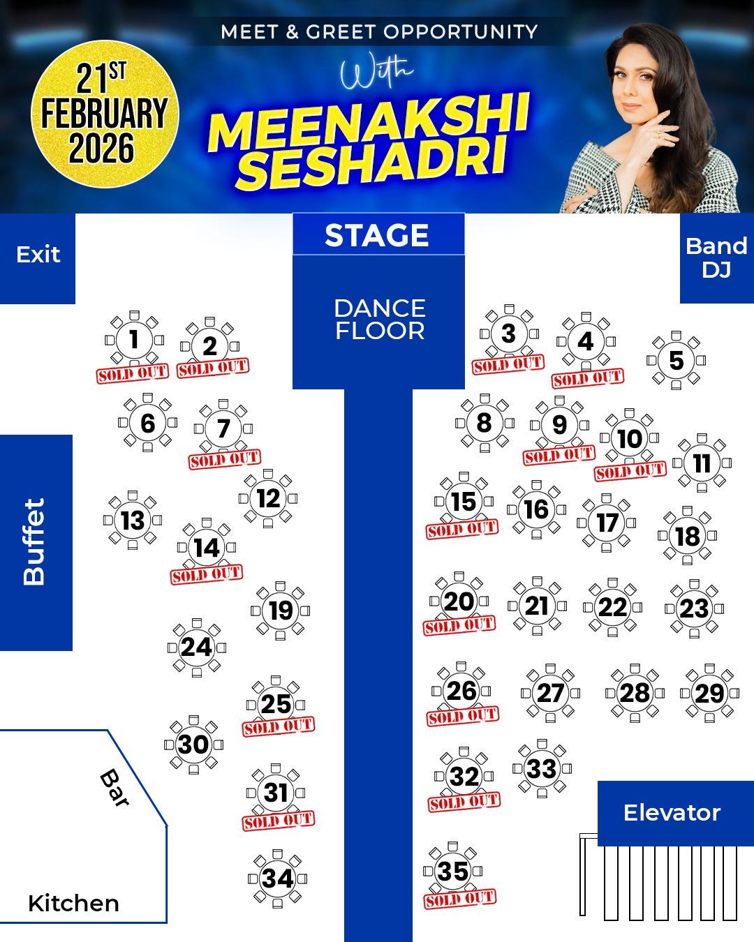 Meet & Greet with Meenakshi Seshadri - Live in Sydney 2026 Seating Map