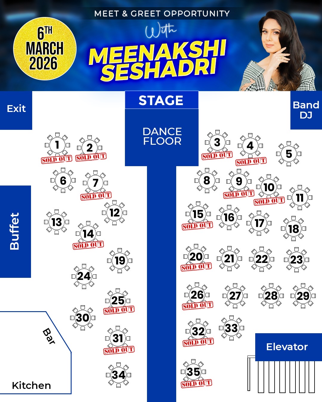 Meet & Greet with Meenakshi Seshadri - Live in Sydney 2026 Seating Map