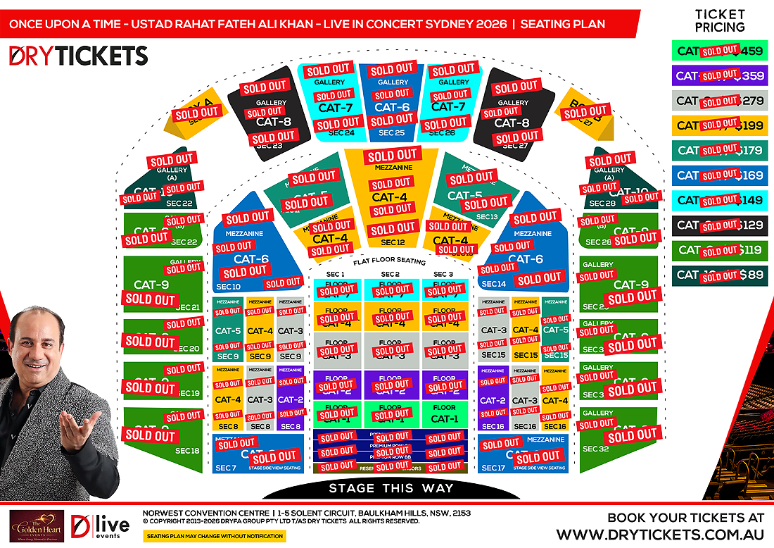 Once Upon A Time Ustad Rahat Fateh Ali Khan Live Concert In Sydney 1608 Once Upon A Time Ustad Rahat Fateh Ali Khan Live Concert In Sydney The World Tour 2026 Seating Map 1784028221 