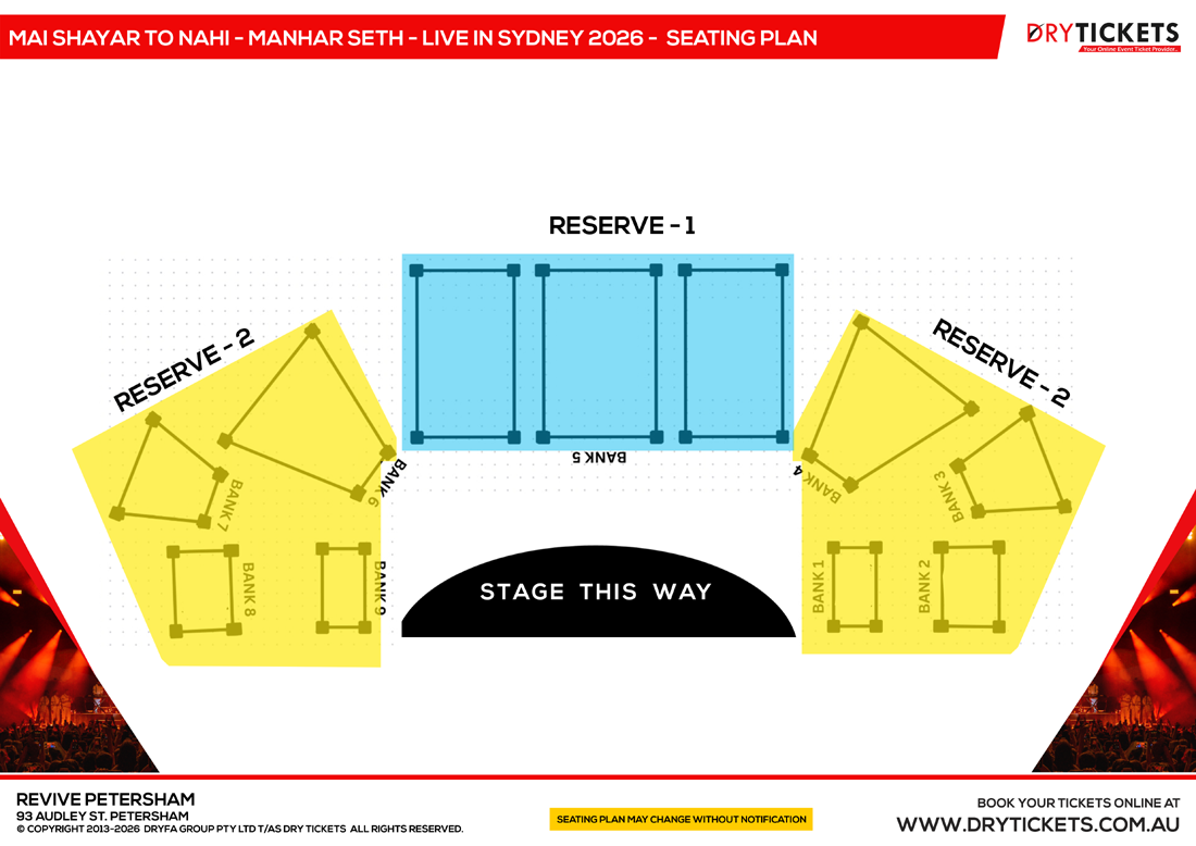 Mai Shayar To Nahi - Manhar Seth Live In Sydney Seating Map