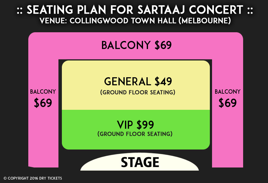 Satinder Sartaaj Live In Melbourne 2016 Seating Map