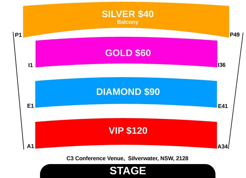 Amrinder Gill Live In Sydney 2017 Seating Map