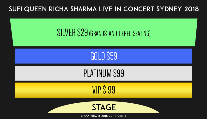Sufi Queen Richa Sharma Live In Concert Sydney 2018 Seating Map