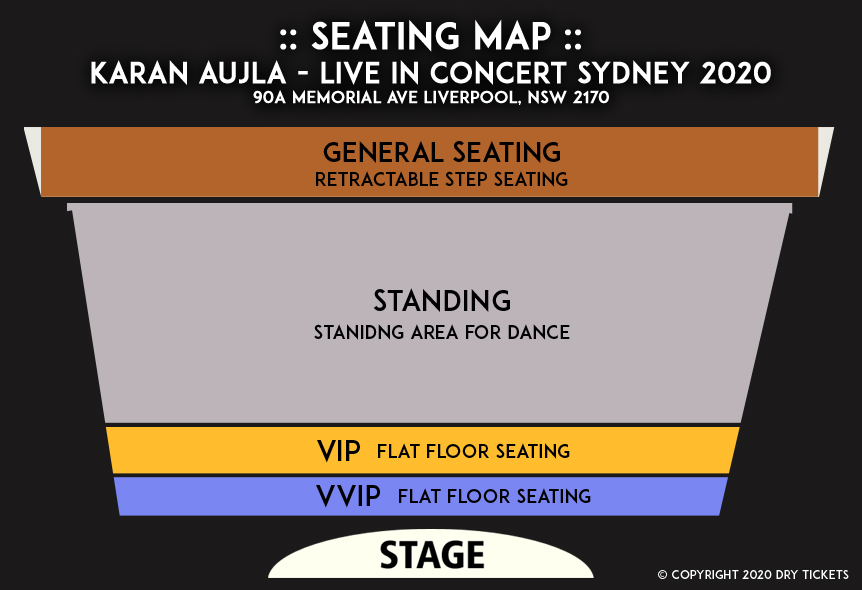 Karan Aujla Live In Concert Sydney 2020 Seating Map