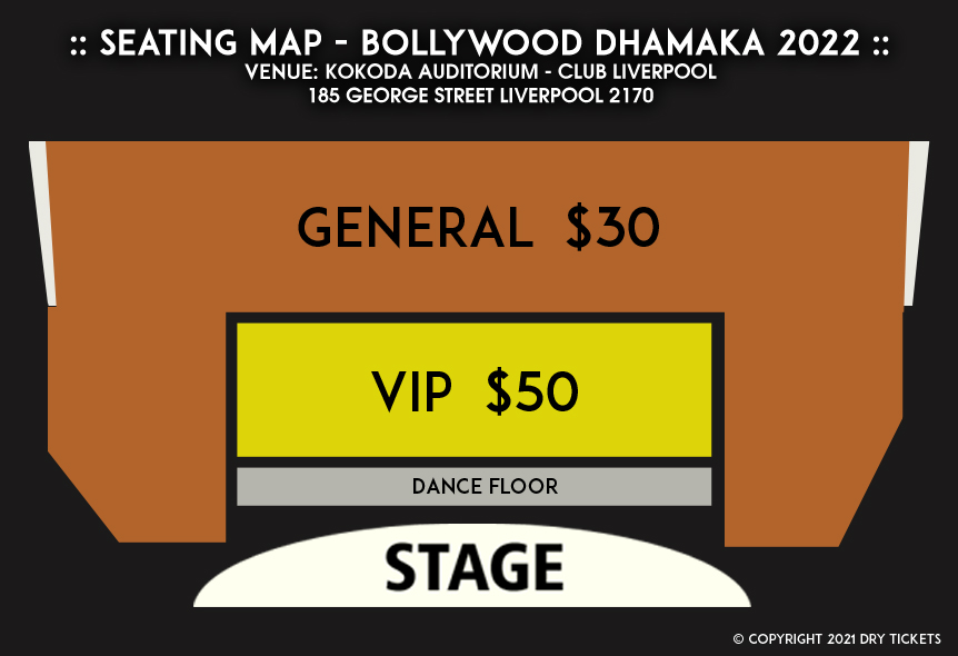 Bollywood Dhamaka 2022 Live In Concert Sydney Seating Map