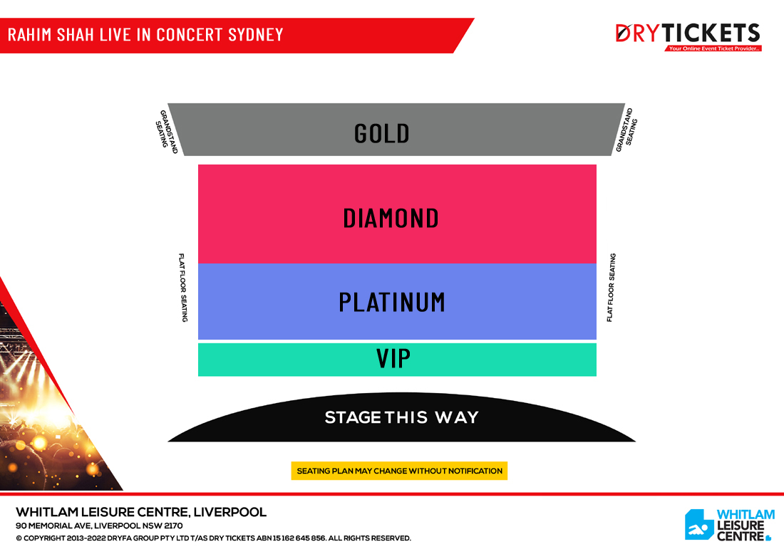 Rahim Shah Live In Concert Sydney Seating Map