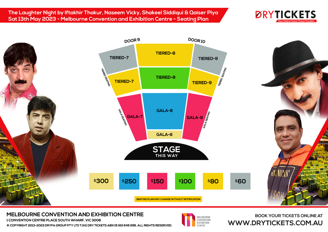 The Laughter Night Live In Melbourne Seating Map