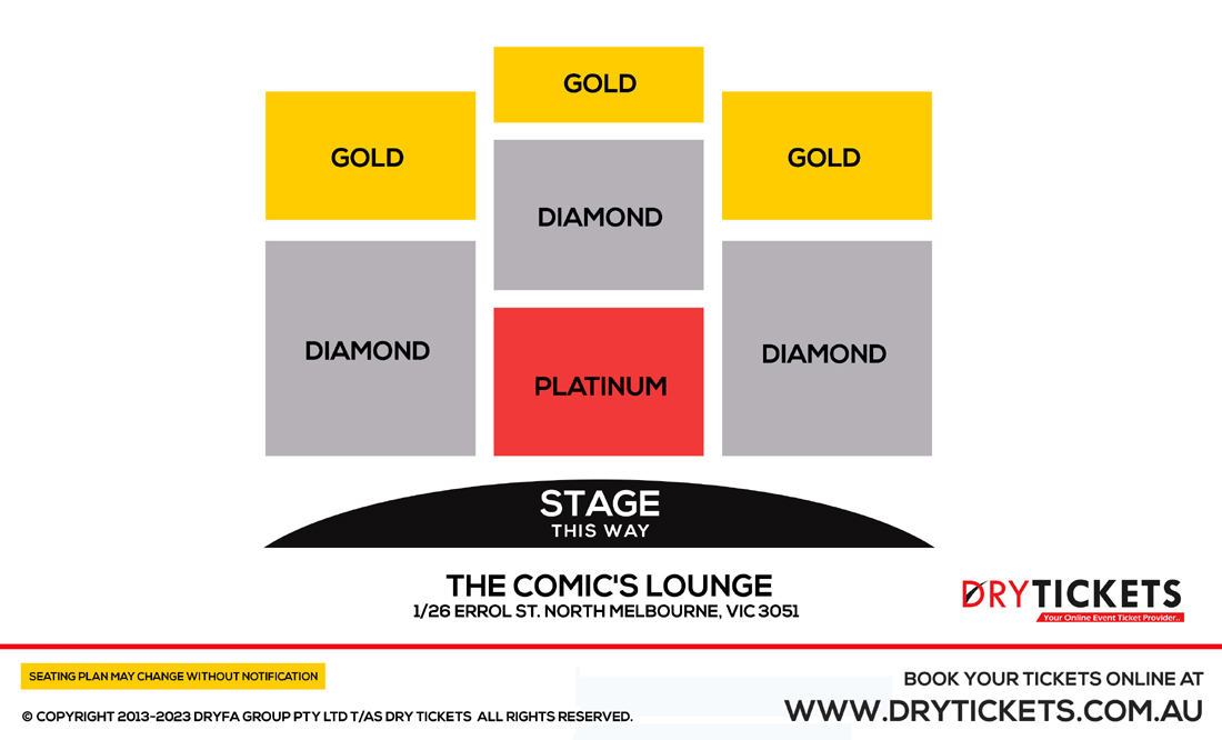 Oh Hello! Standup Comedy by Rahul Dua Live In Melbourne Seating Map