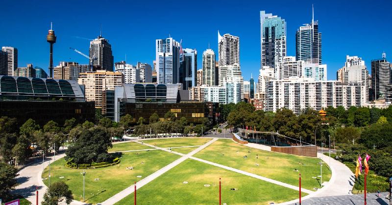 Tumbalong Park in Sydney